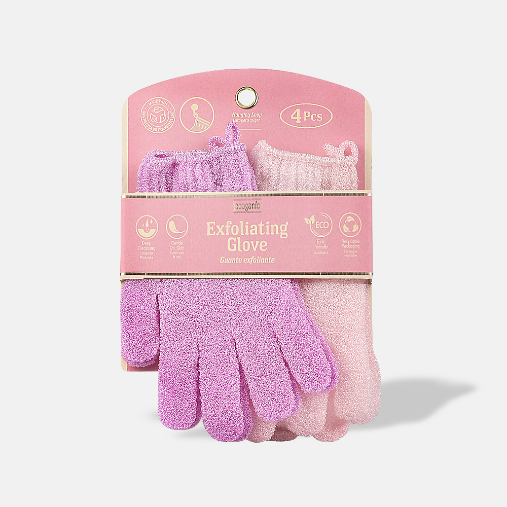 a pink gloves in a package