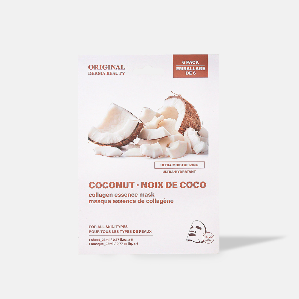 Original Derma Beauty | Coconut Collagen Essence Mask (6pk)
