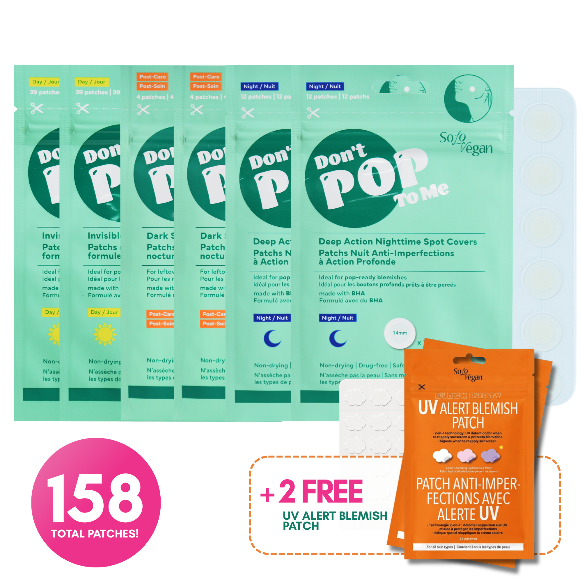 SoloVegan | Complete Acne Care Pack (Don’t Pop to Me + FREE UV Block Party Patches)